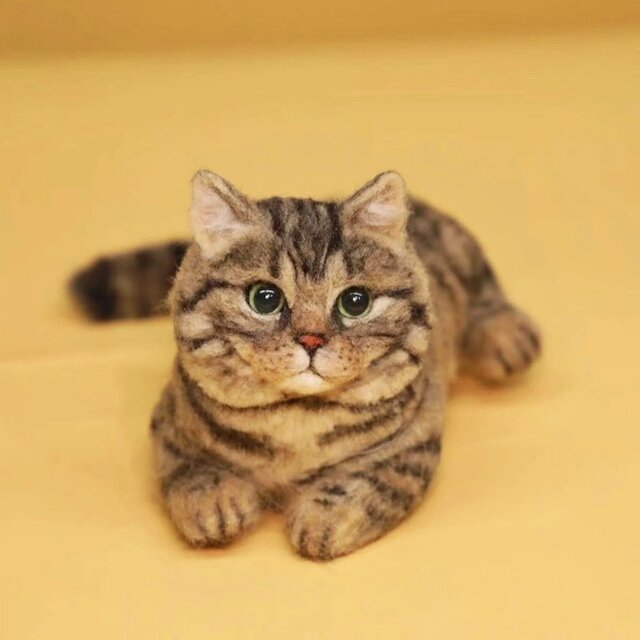 【オーダーメイド ペット】 フェルト ペット 亡くなったペット ぬいぐるみ 猫 うちの子、ペット似顔絵、犬 猫 人形