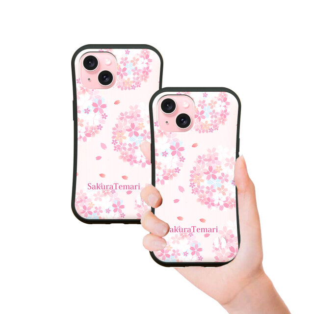 グリップケース iPhoneケース【桜手毬（New Design）】（名入れ可）