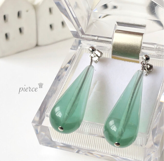 ハンドメイド 天然石 ロングドロップピアス ゆれる♡ロングドロップピアスのコピー | iichi 日々の暮らしを