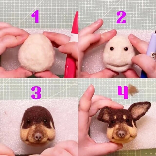 オーダーメイド ペット】 羊毛 フェルト 犬 亡くなったペット