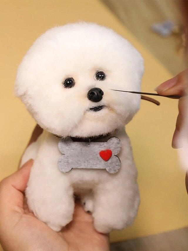 愛犬 思い出保存 羊毛フェルト｜写真再現 オーダーメイド | iichi 日々