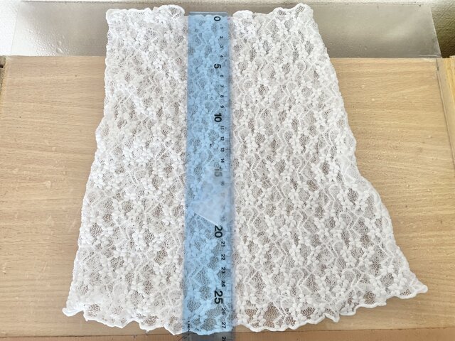 立体編みホワイトボタニカルレースハンドメイドネックウォーマー日焼け  