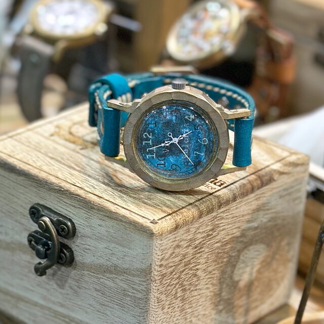 レザーウォッチ ターコイズ オーダーメイド レザーウォッチ ターコイズ オーダーメイド レザーウォッチ ターコイズ
