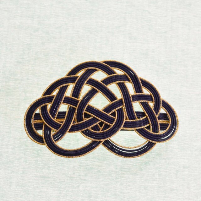 水引バレッタ 和み 藍