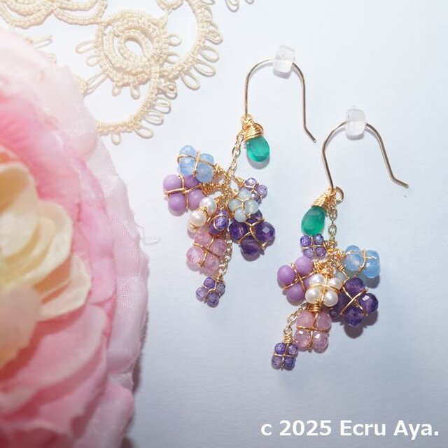 *Beauty*ライラックをイメージしたピアス