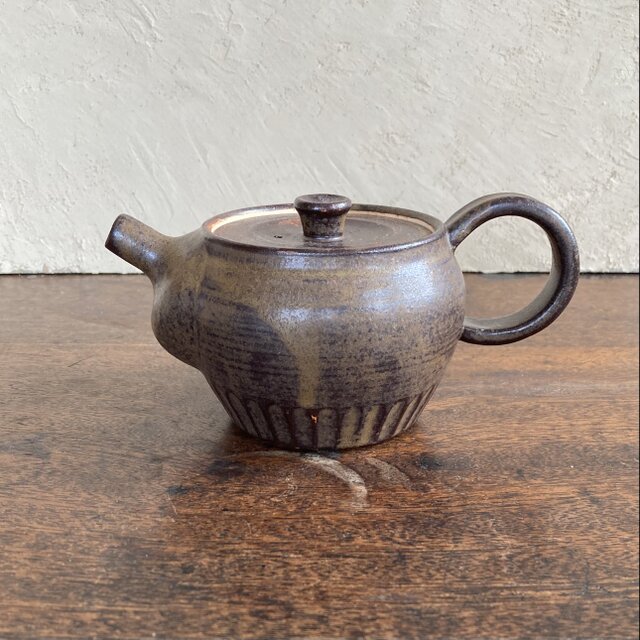 萩焼（登り窯)　御本手釉　急須 萩焼(伝統的工芸品)急須中御本手筒鉄砲口