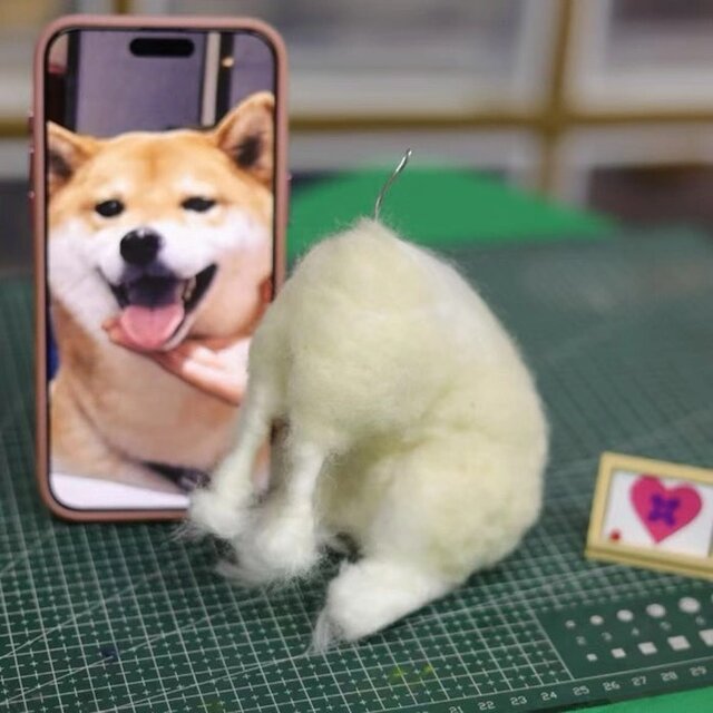 羊毛フェルト オーダー 「リアルで可愛いワンちゃん」柴犬 うちの子 ぬいぐるみ 羊毛フェルト オーダー 「リアルで可愛いワンちゃん」シベリアン