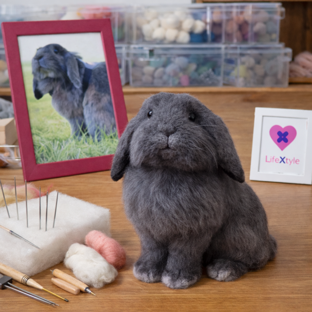 うさぎの遺影代わりに 羊毛フェルト｜メモリアルドール オーダー