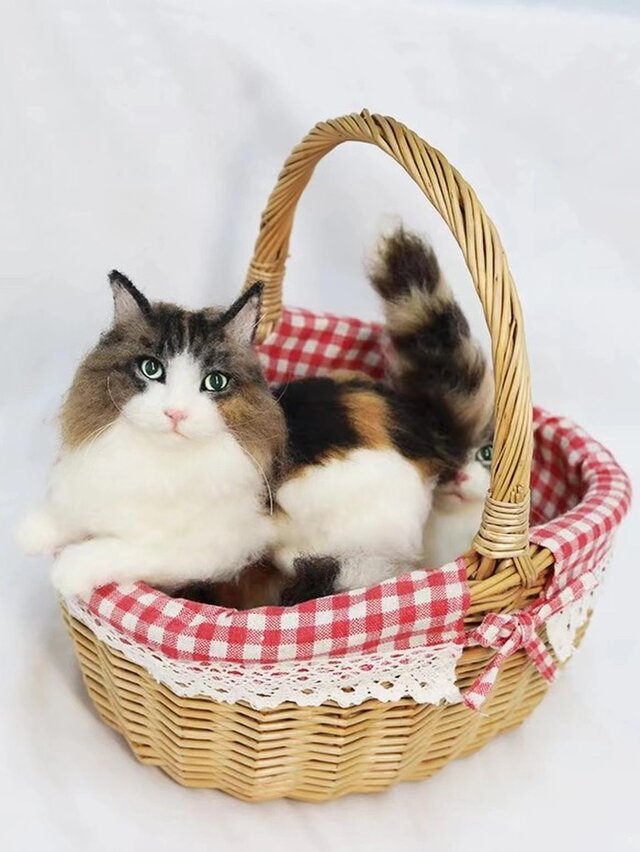 【オーダーメイド ペット】 猫 ぬいぐるみ リアル オーダーメイド ペット ぬいぐるみ うちの子、ペット似顔絵、犬 猫 人形