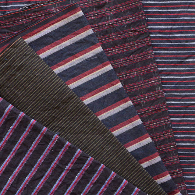 古布 端切れ 木綿 セット 縞模様 リメイク素材 ジャパンヴィンテージ ファブリック テキスタイル ハンドメイド 生地 B11