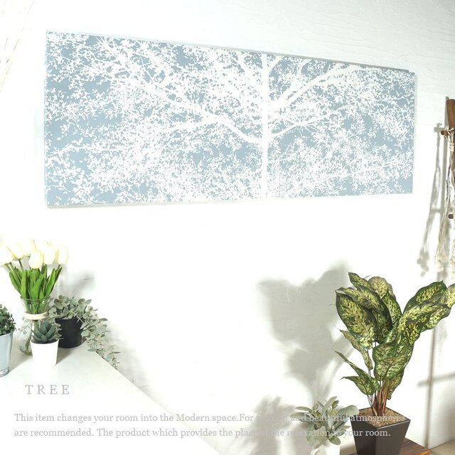 北欧の雰囲気を感じる木のファブリックパネル 北欧 bluegray 120