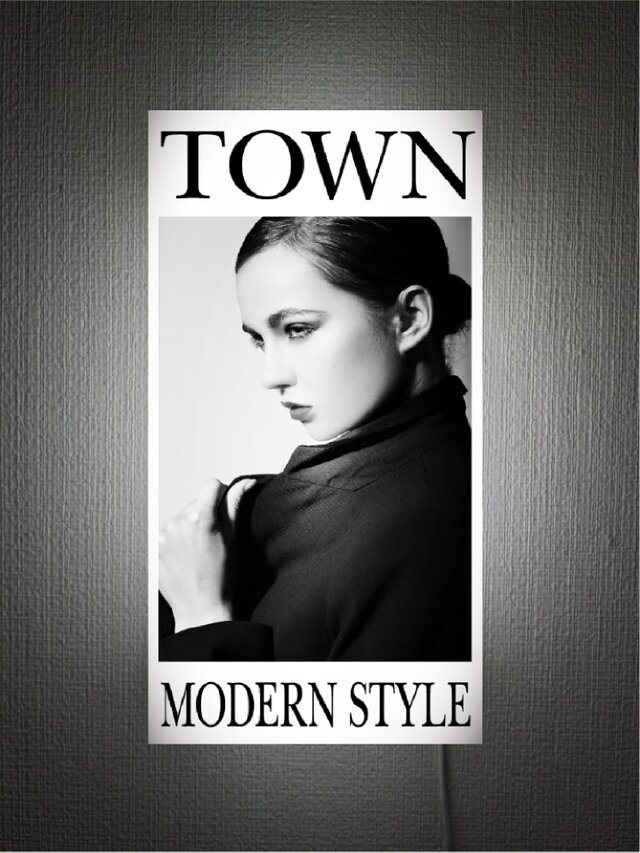 【オーダー無料 壁掛け】ファッション モデル モード 洋服 オシャレ 店舗 自宅 ランプ 照明 看板 置物 雑貨 ライトBOX