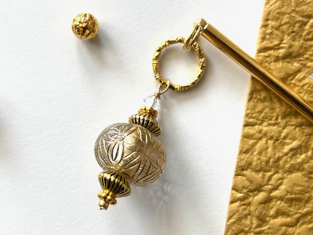 アンティーク　時代物ウラン和ガラス　かんざし　簪　和装小物　瓢箪碍子　江戸ガラス アンティーク 時代物ウラン和ガラス かんざし 簪 和装小物 瓢箪