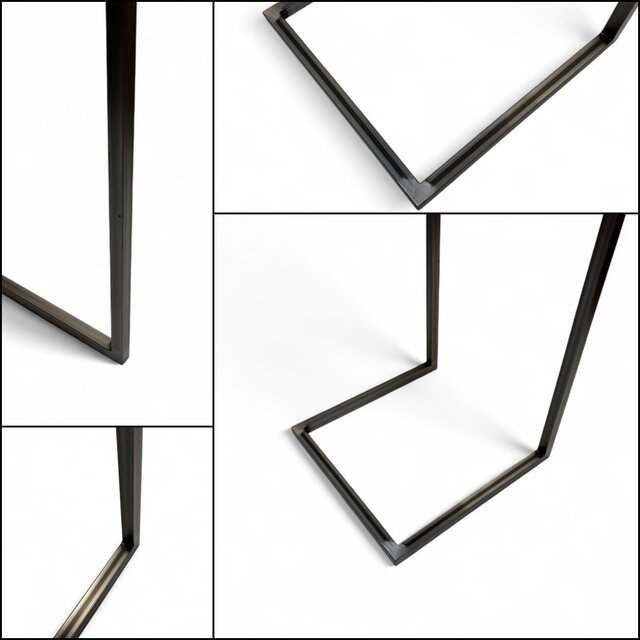 サイドテーブル アイアン 無垢材 木製 一枚板 コの字 おしゃれ