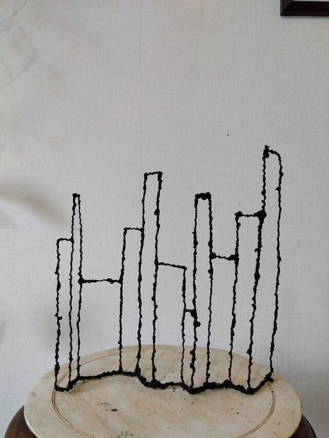 ワイヤーワークオブジェ　衝立風