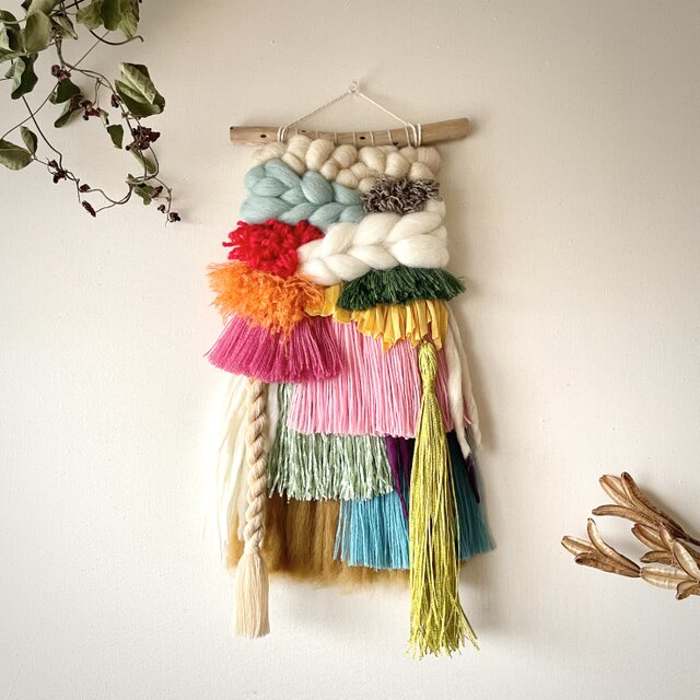 【一点もの】流木 ウィービングタペストリー『primitive, i'.』