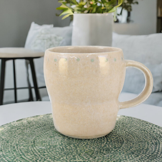 ドットラインマグ　ホワイト【美濃焼】