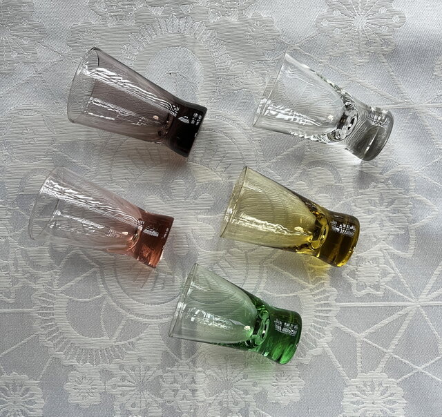 昭和レトロ 5色セットショットグラス yk266 | iichi 日々の