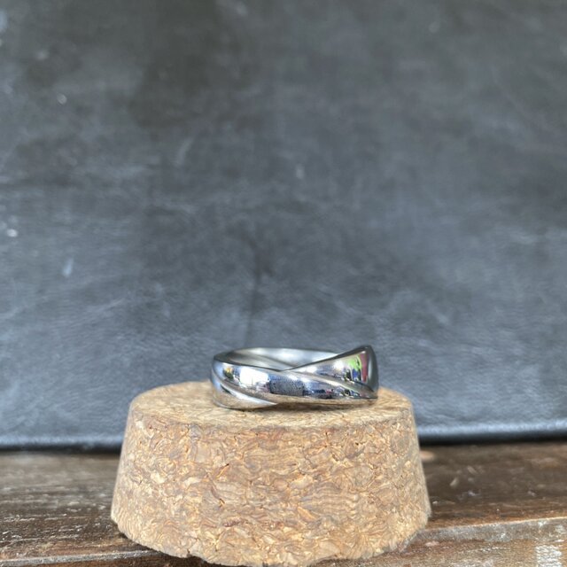 シルバースプーン(フォーク)で作ったオリジナル指輪 ハンドメイドリングno.5 シルバーアクセサリー スプーンリング
