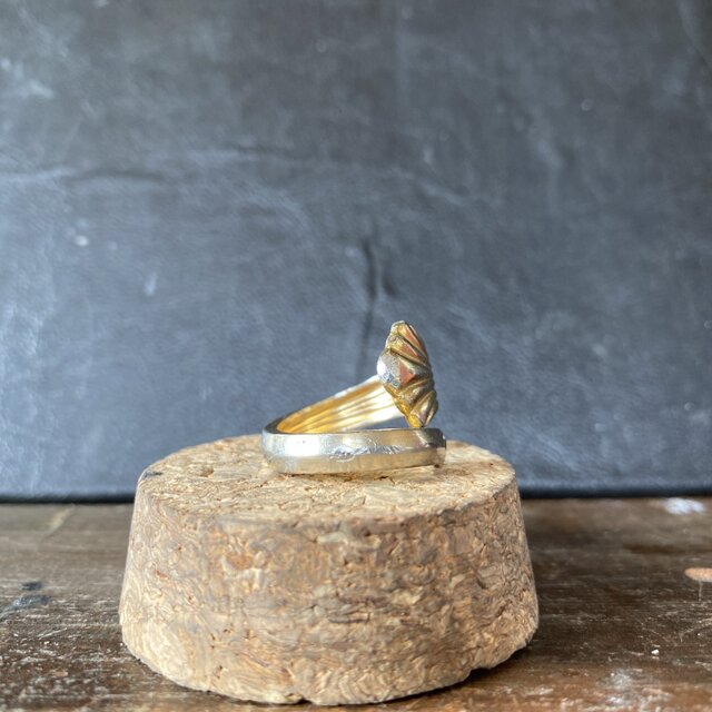 ハンドメイドリングno.9 シルバーアクセサリー スプーンリング 手作り