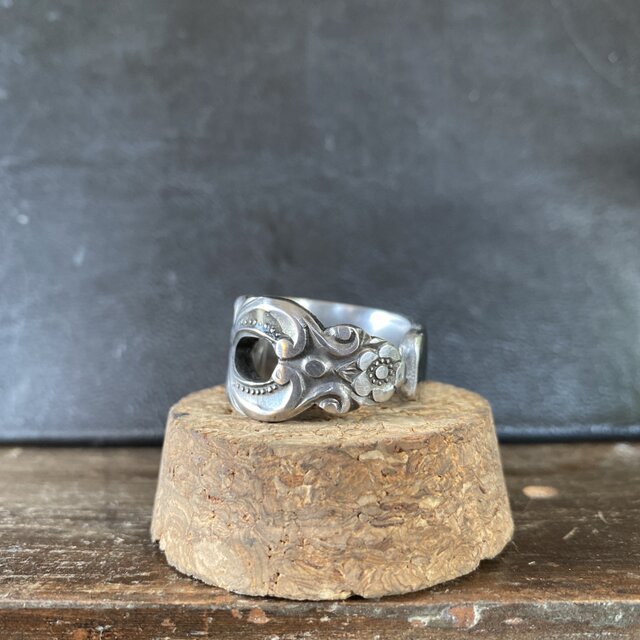 ハンドメイドリングno.33 シルバーアクセサリー スプーンリング 手作り