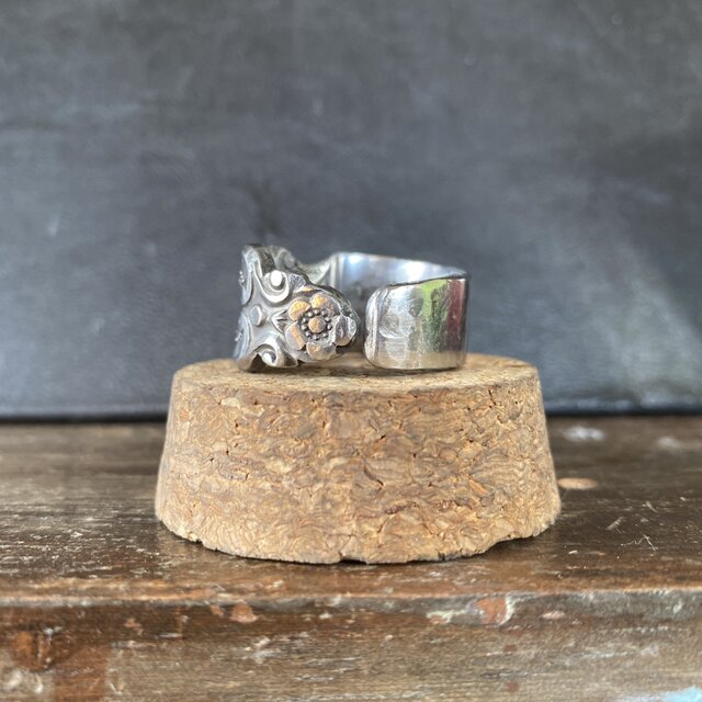 ハンドメイドリングno.33 シルバーアクセサリー スプーンリング 手作り