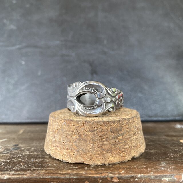 ハンドメイドリングno.33 シルバーアクセサリー スプーンリング
