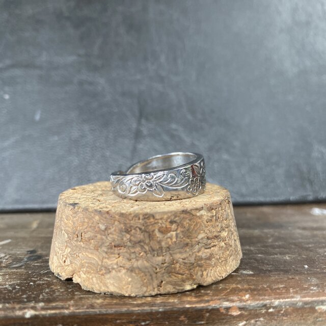 ハンドメイドリングno.36 シルバーアクセサリー スプーンリング 手作り