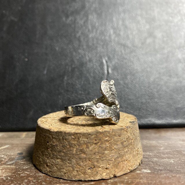 ハンドメイドリングno.39 シルバーアクセサリー スプーンリング