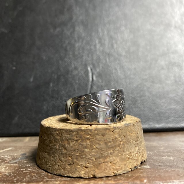 ハンドメイドリングno.42 シルバーアクセサリー スプーンリング 手作り