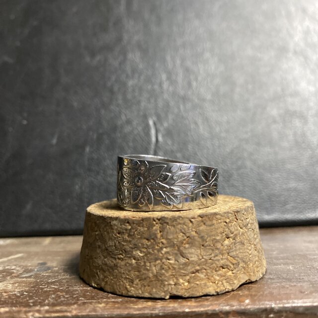 ハンドメイドリングno.42 シルバーアクセサリー スプーンリング 手作り
