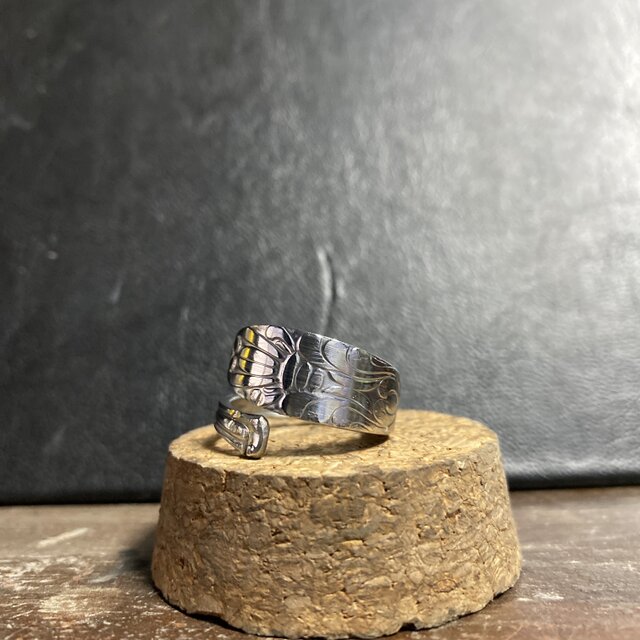 ハンドメイドリングno.46 シルバーアクセサリー　スプーンリング　手作り指輪