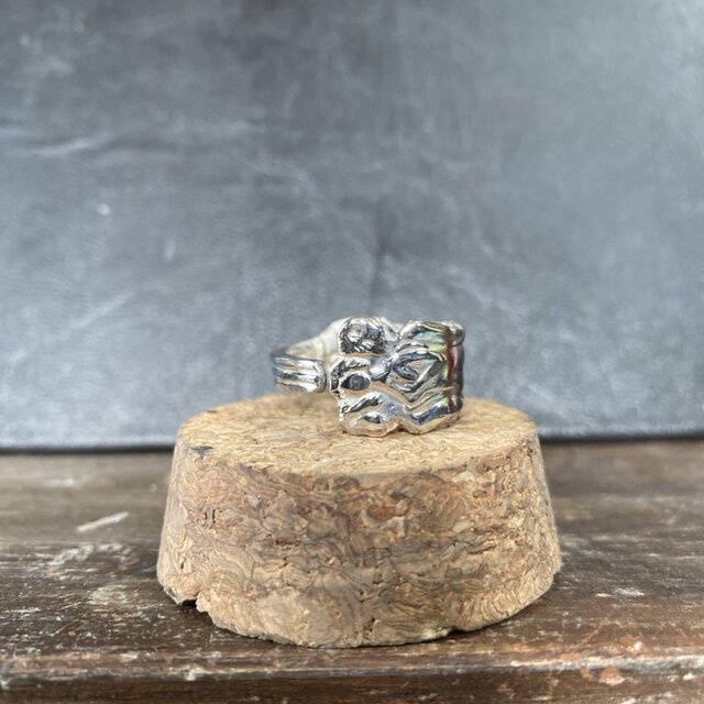 ハンドメイドリングno.49 シルバーアクセサリー スプーンリング