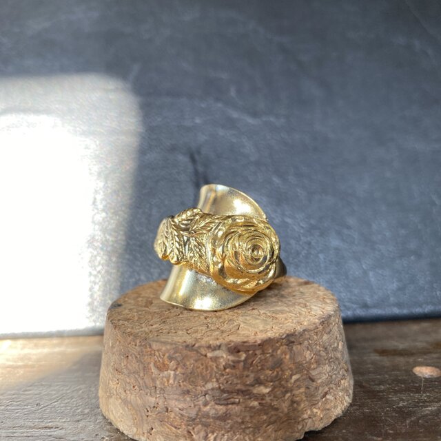 ハンドメイドリングno.63 シルバーアクセサリー スプーンリング