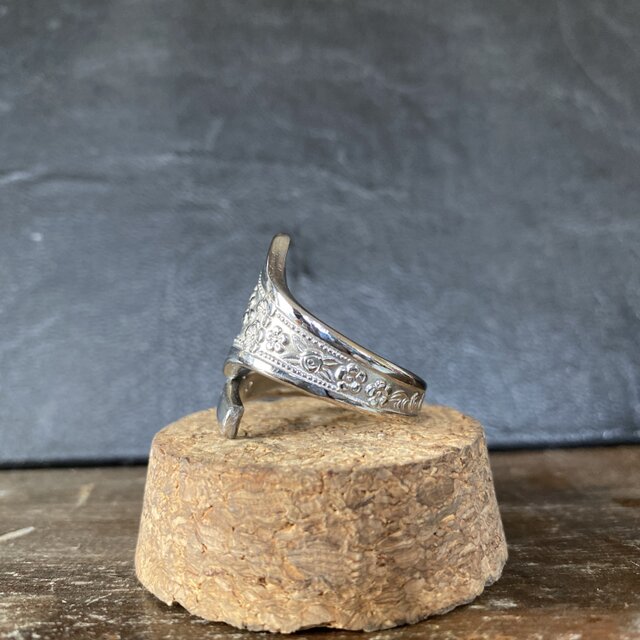 ハンドメイドリングno.64 シルバーアクセサリー スプーンリング 手作り