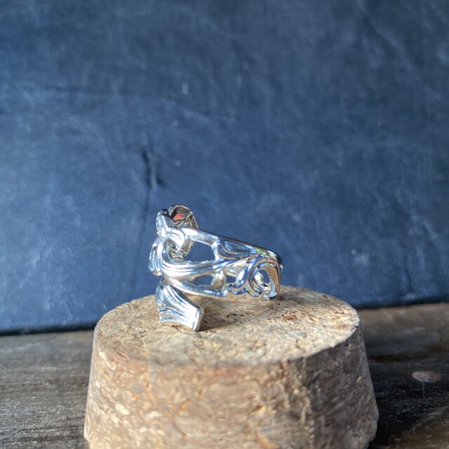 ハンドメイドリングno.66 シルバーアクセサリー スプーンリング 手作り