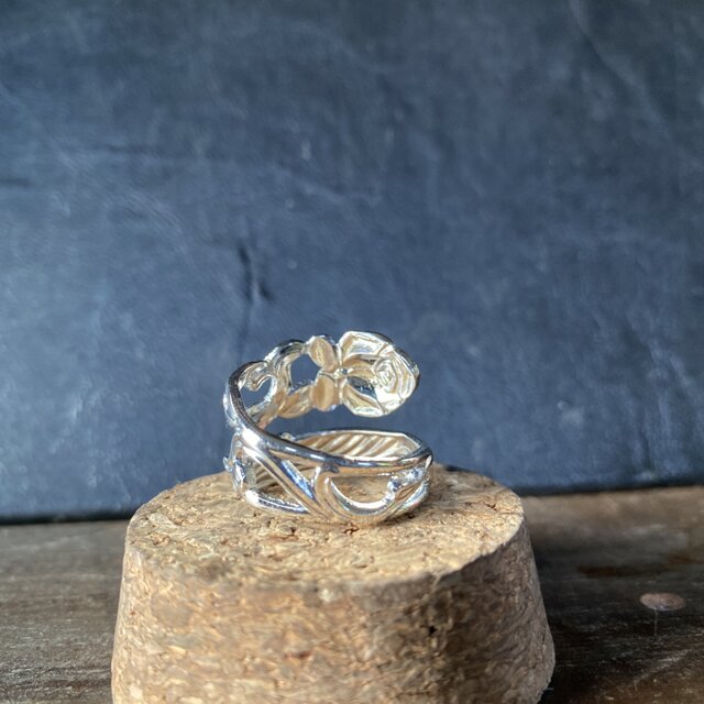 ハンドメイドリングno.66 シルバーアクセサリー スプーンリング 手作り