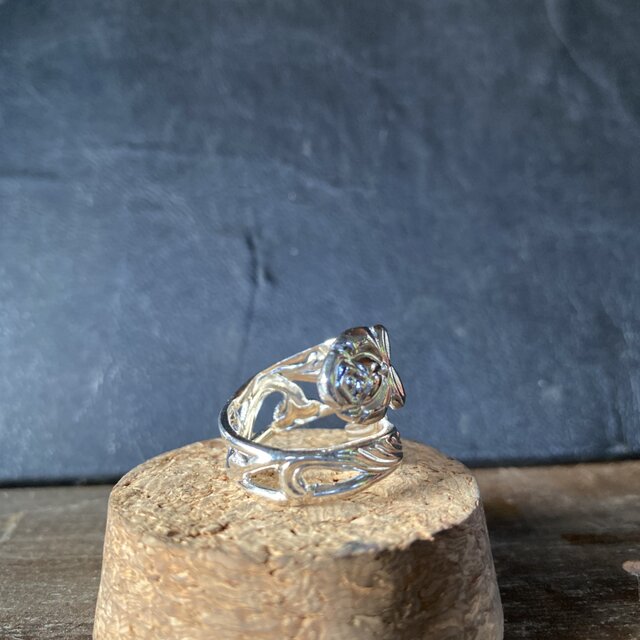 ハンドメイドリングno.66 シルバーアクセサリー スプーンリング 手作り
