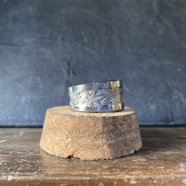 ハンドメイドリングno.67 シルバーアクセサリー　スプーンリング　手作り指輪
