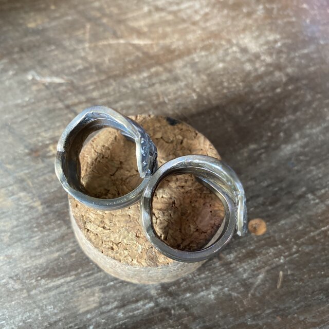 ハンドメイドリングno.84 シルバーアクセサリー スプーンリング