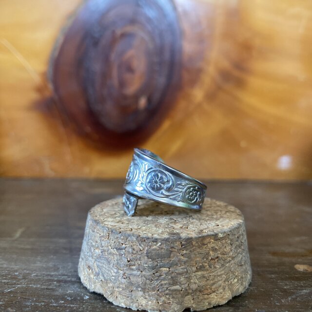 ハンドメイドリングno.88 シルバーアクセサリー スプーンリング 手作り