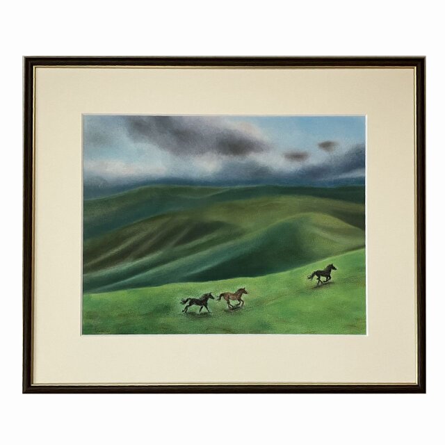 どこまでも（パステル画　原画）　６号