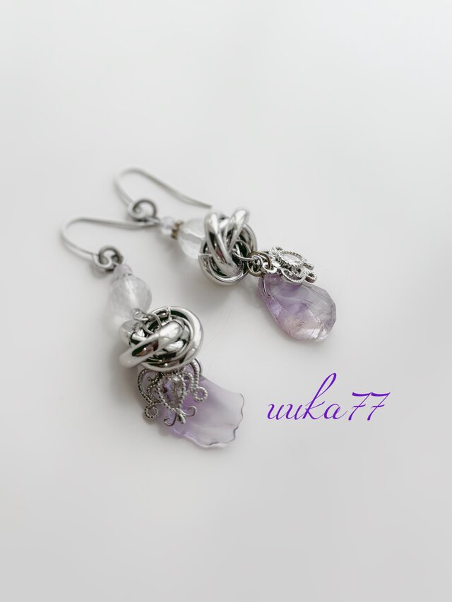 Ametorine＊アメジスト×シトリン　ミルキークォーツ