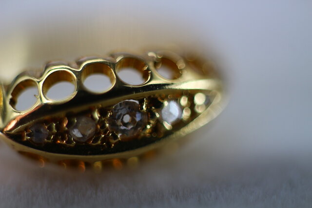 アンティーク 1916年 英国 イギリス 18金 天然ダイヤモンド ゴールド