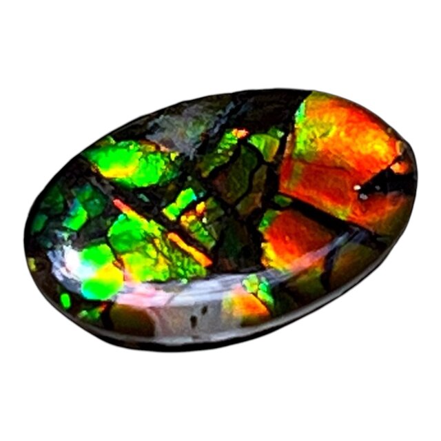 天然石 宝石 アンモライト（Ammolite）トリプレットルース オーバル 14