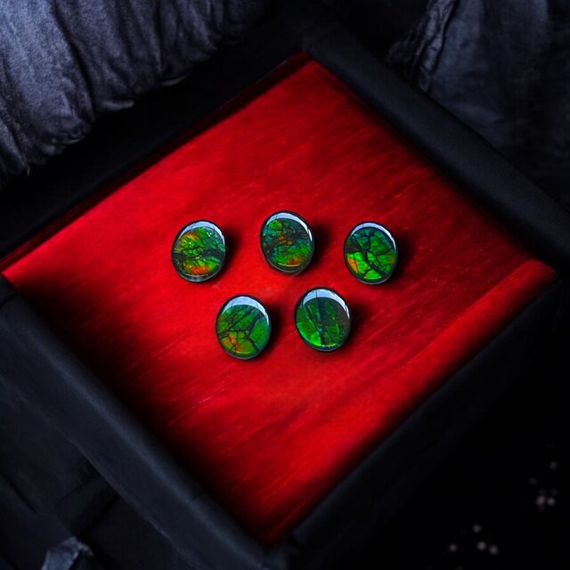 天然石 宝石 アンモライト トリプレットルース オーバル 10×8 AMOV1008GR グリーン A～E １点