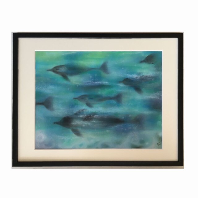 海の音色（パステル画　原画）　６号