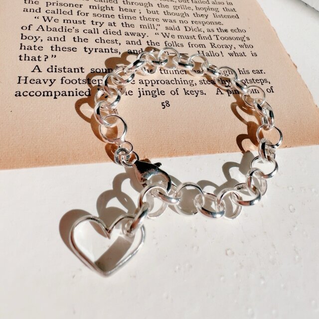 ハートロールチェーンブレスレット