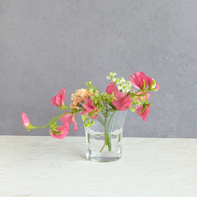 大人可愛いスイトピーのアレンジ