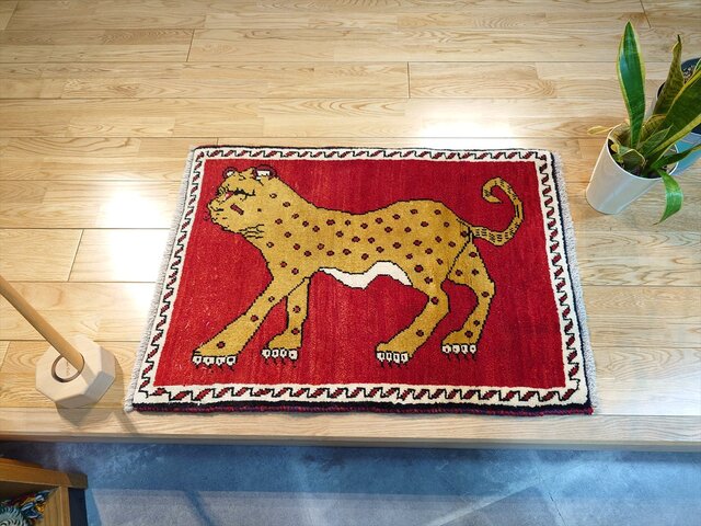 ペルシァギャッぺ ペルシャ オールドギャッベ 15年 アマレバフト ラグ 87x63